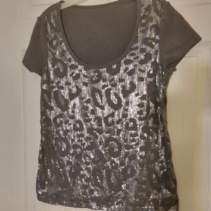 Grey Sequence Top Large size